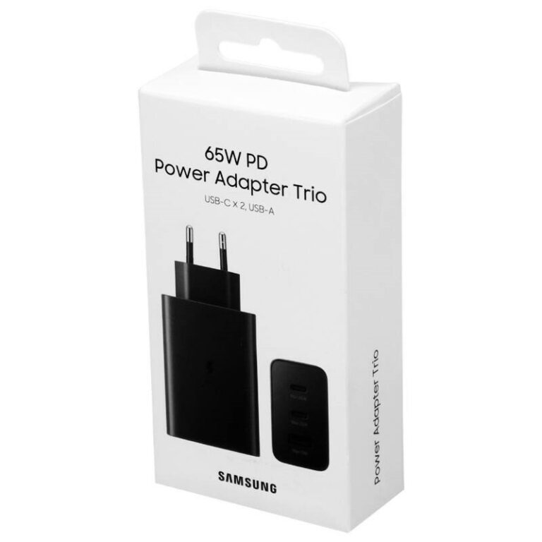 شارژر سریع دیواری 65W سامسونگ با سه پورت خروجی Samsung 65W Power Adapter Trio