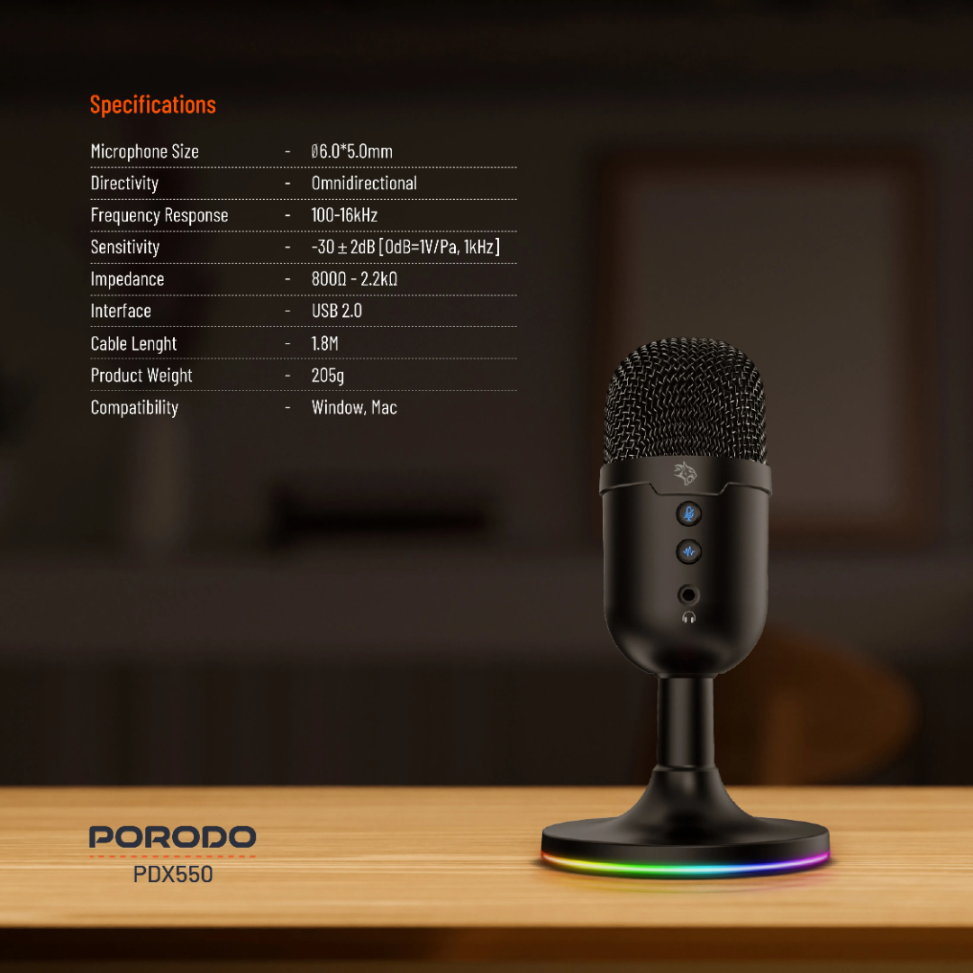 میکروفون گیمینگ و کندانسر پرودو مدل PDX550
