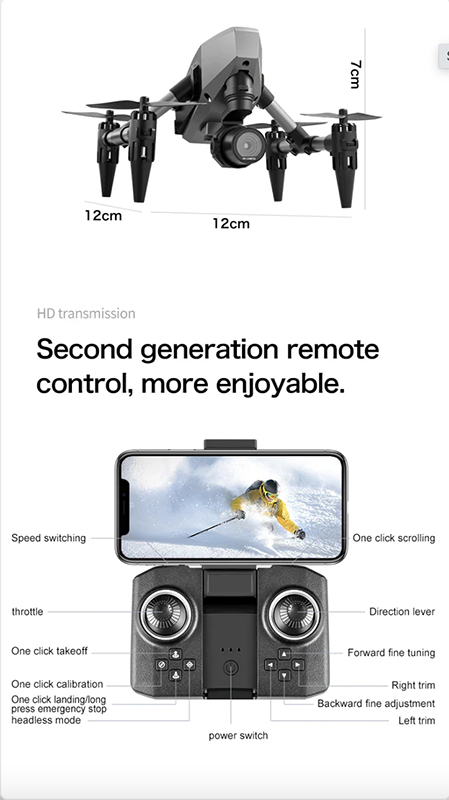 مینی کوادکوپتر دوربین دار مدل XD1 Mini Drone