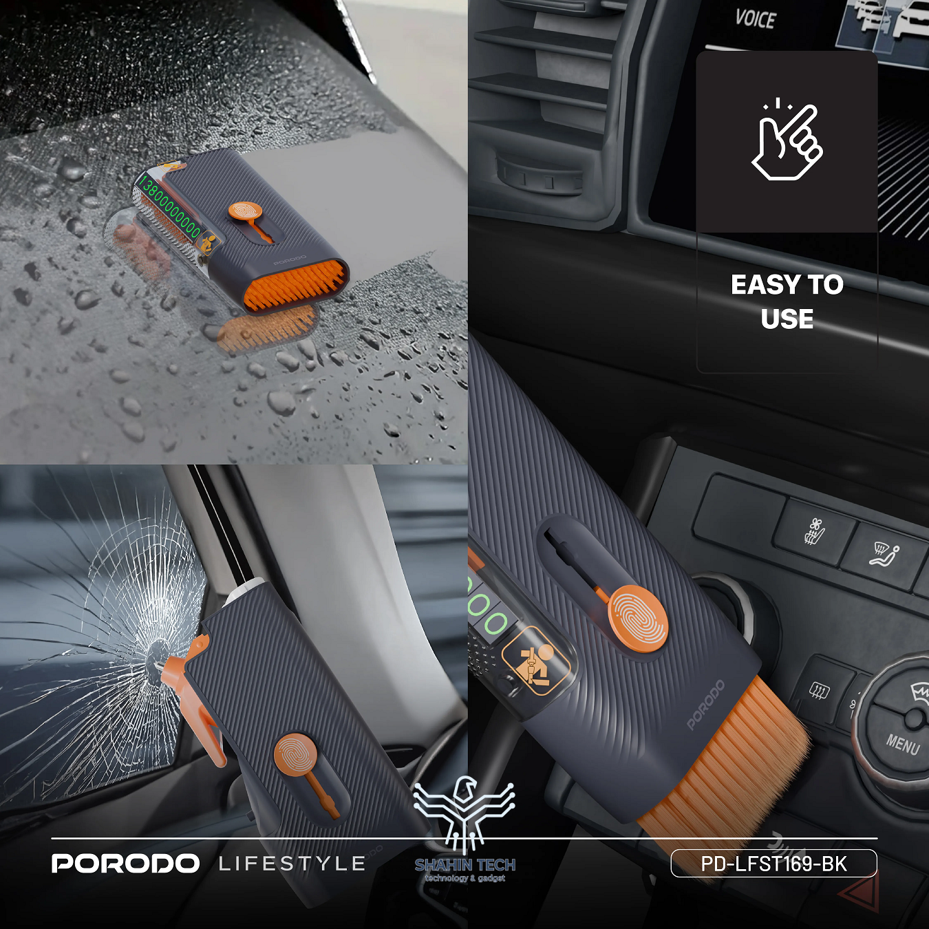 کیت ایمنی اضطراری خودرو برند PORODO مدل PD-LFST169