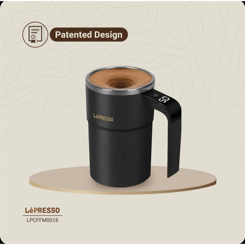 ماگ همزن مغناطیسی لپرسو Lepresso Stirmagic Auto Stirring Mug مدل LPCFFM0018