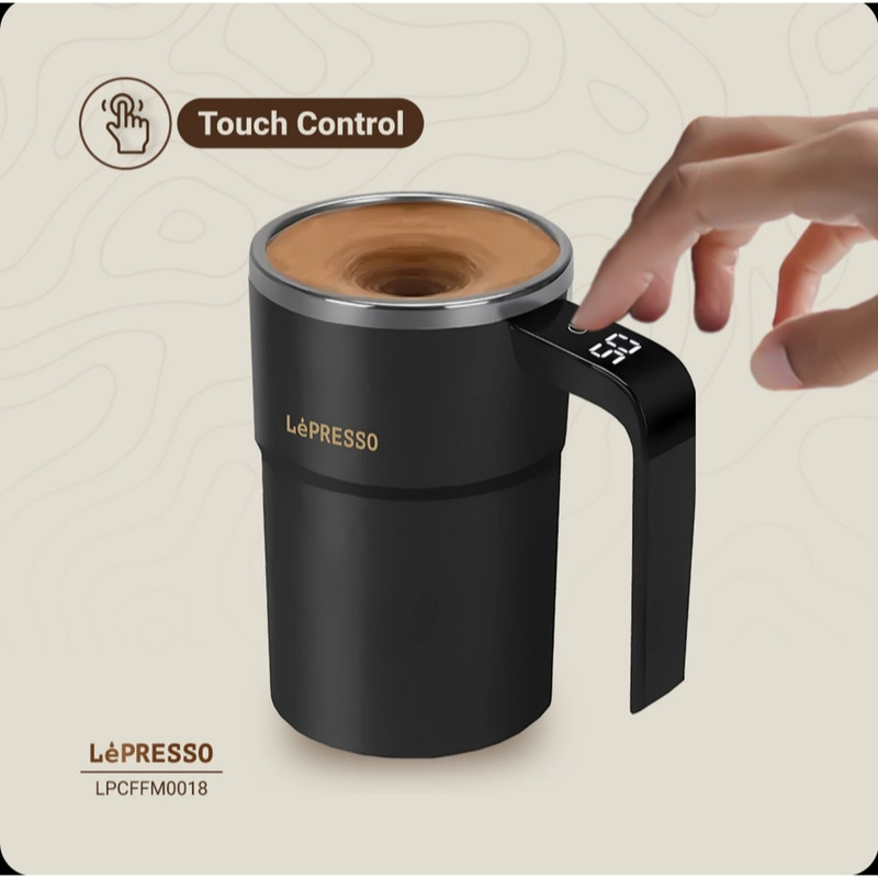 ماگ همزن مغناطیسی لپرسو Lepresso Stirmagic Auto Stirring Mug مدل LPCFFM0018