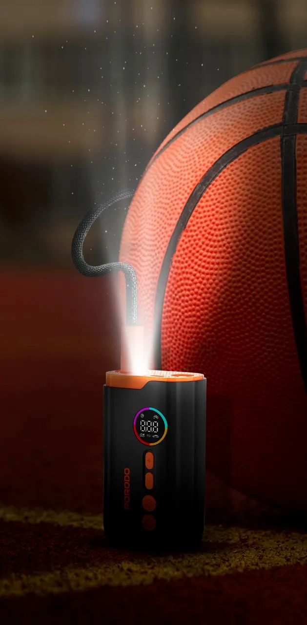 پمپ باد و چراغ قوه شارژی پرودو مدل LFST181 (اورجینال | گارانتی | مهلت تست)