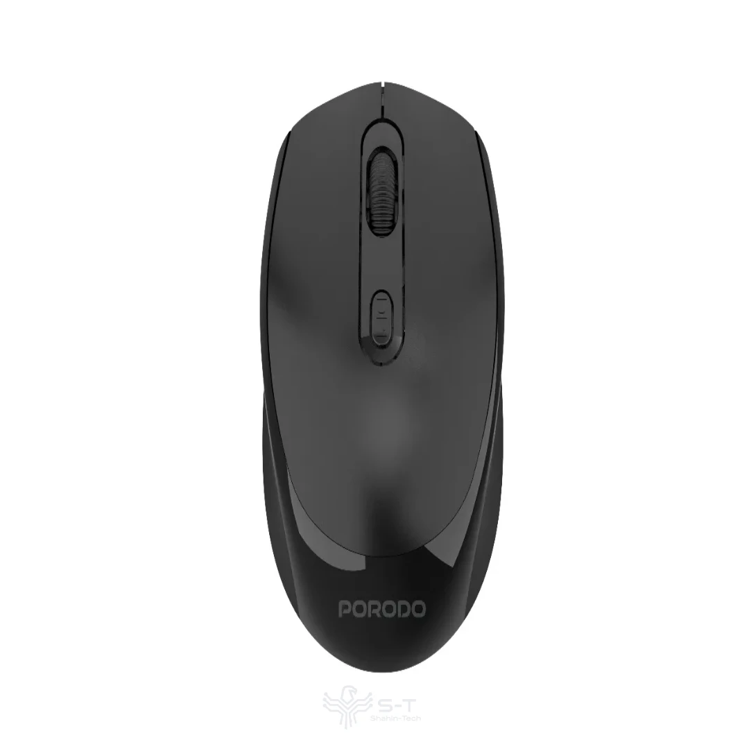 موس بیسیم شارژی بلوتوثی پرودو مدل Porodo 1600DPI Wireless Mouse PDETK04