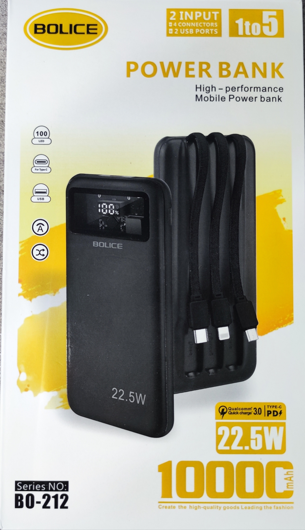 پاور بانک 10000 از برند bolice مدل bo-212