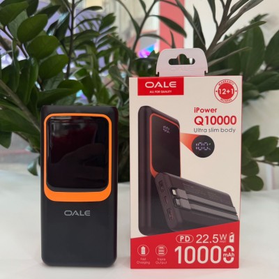 پاوربانک OALE Q10000 با ظرفیت 10000 میلی آمپر و شارژ سریع 22.5 وات