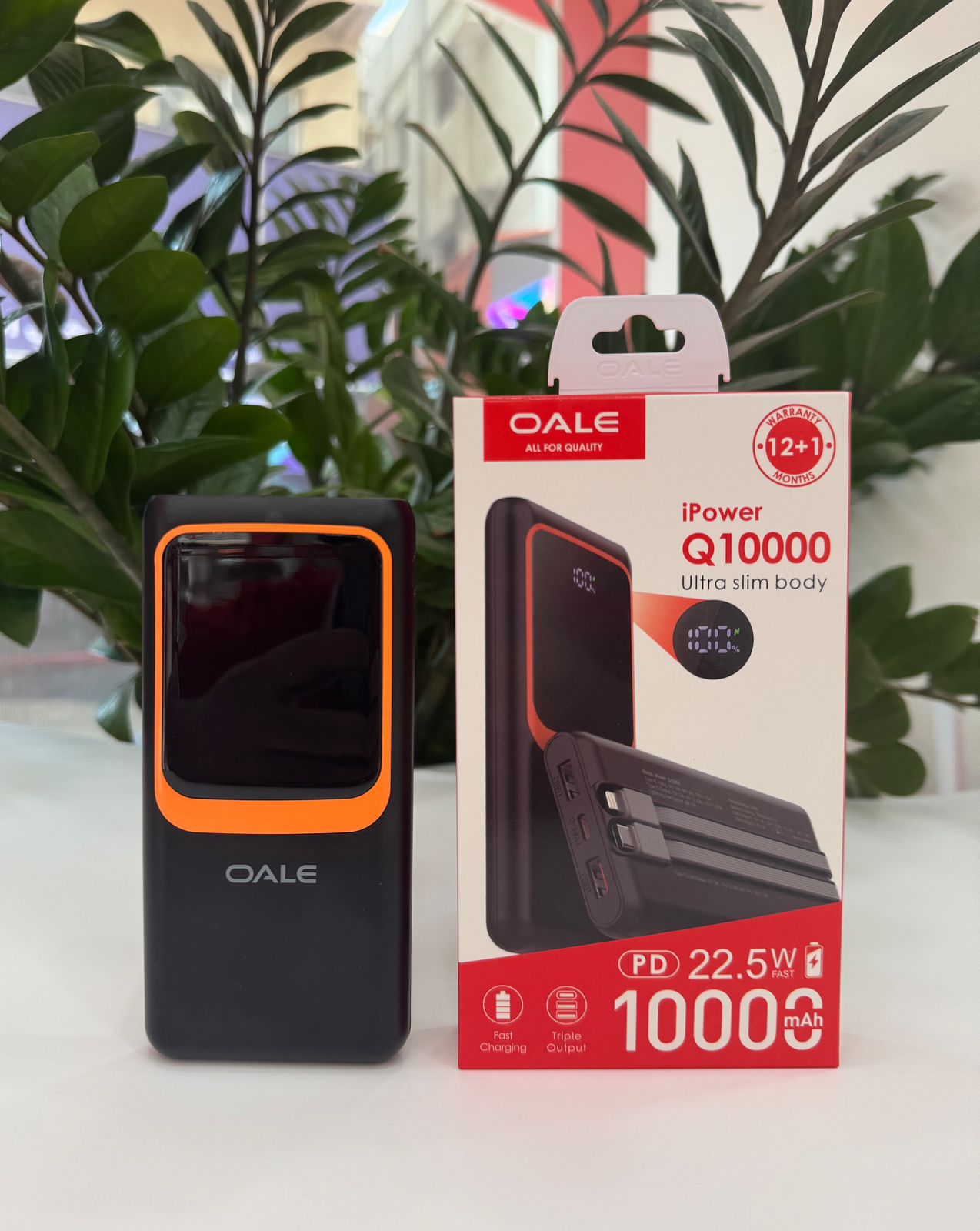 پاوربانک OALE Q10000 با ظرفیت 10000 میلی آمپر و شارژ سریع 22.5 وات