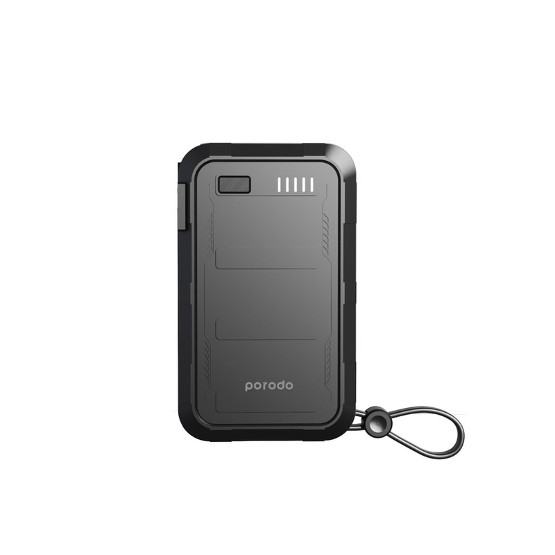 پاوربانک و شارژر دیواری پرودو مدل PD-PBFCH051-BK ظرفیت 10000 میلی آمپر ساعت